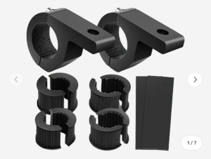 NiLight Horizontal Bar Clamp Mount Bracket Kits 0.75in-1in-1.25in (Pair)